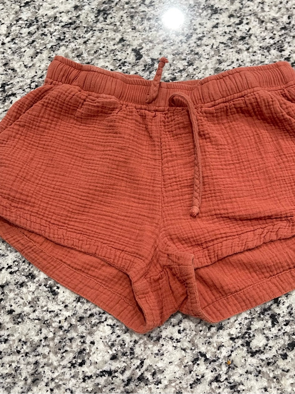 YFB Women’s Rust Drawstring Gauze Shorts – Size Medium